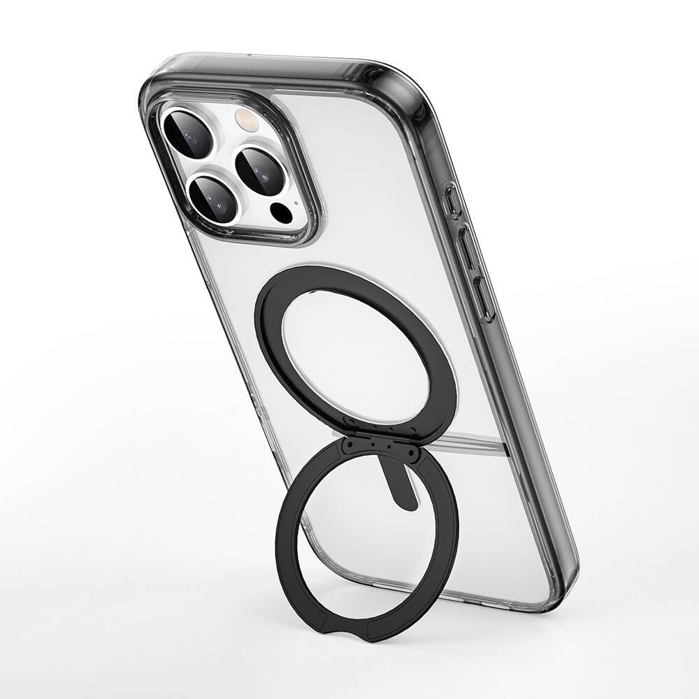 Apple iPhone 16 Pro Kılıf Wiwu MCC-201 iShield Ultra Serisi M-safe Şarj Özellikli Standlı Crystal Sert PC Kapak