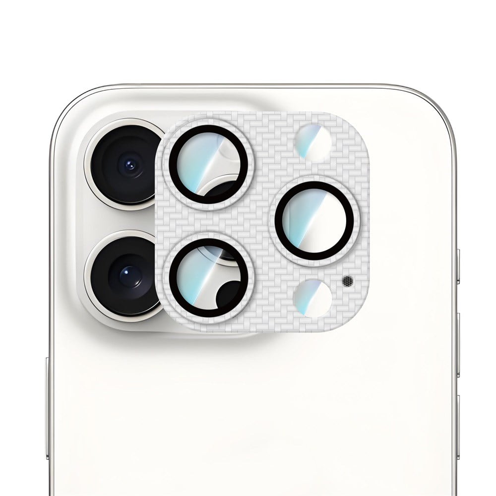 Apple iPhone 16 Pro Max CaseWorld Karbon Fiber Serisi Anti Reflective Ultra Clear Full Kamera Lens Koruyucu