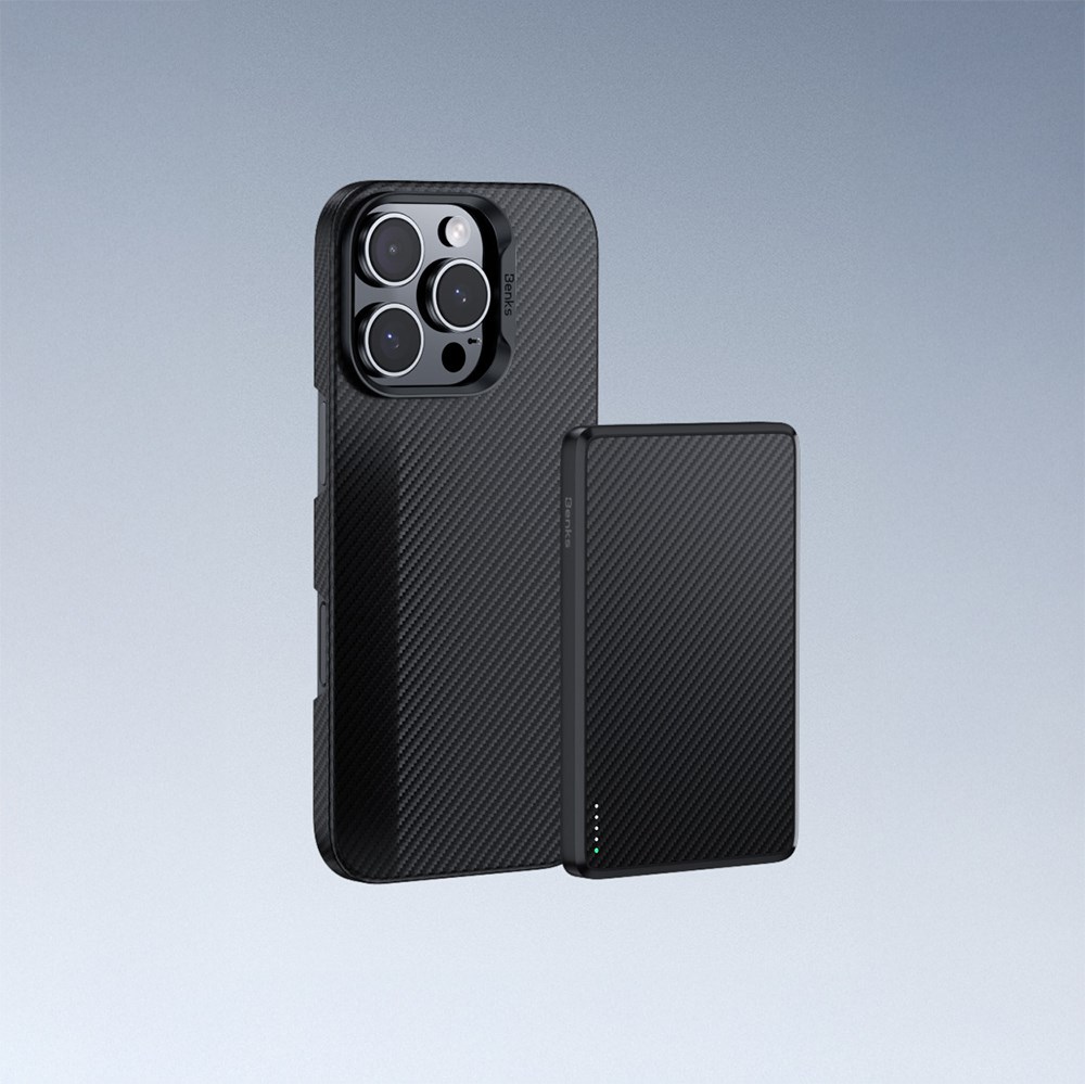 Apple iPhone 16 Pro Max Kılıf Benks M-safe Şarj Özellikli Metal Kamera Çerçeveli Magnetik ArmorAir 600D Kevlar Fiber Kapak