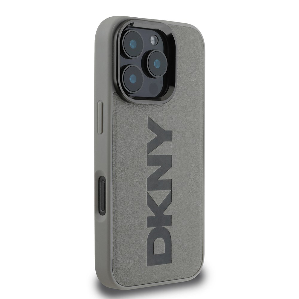 Apple iPhone 16 Pro Max Kılıf DKNY Orjinal Lisanslı M-safe Şarj Özellikli PU Deri Plain Kapak