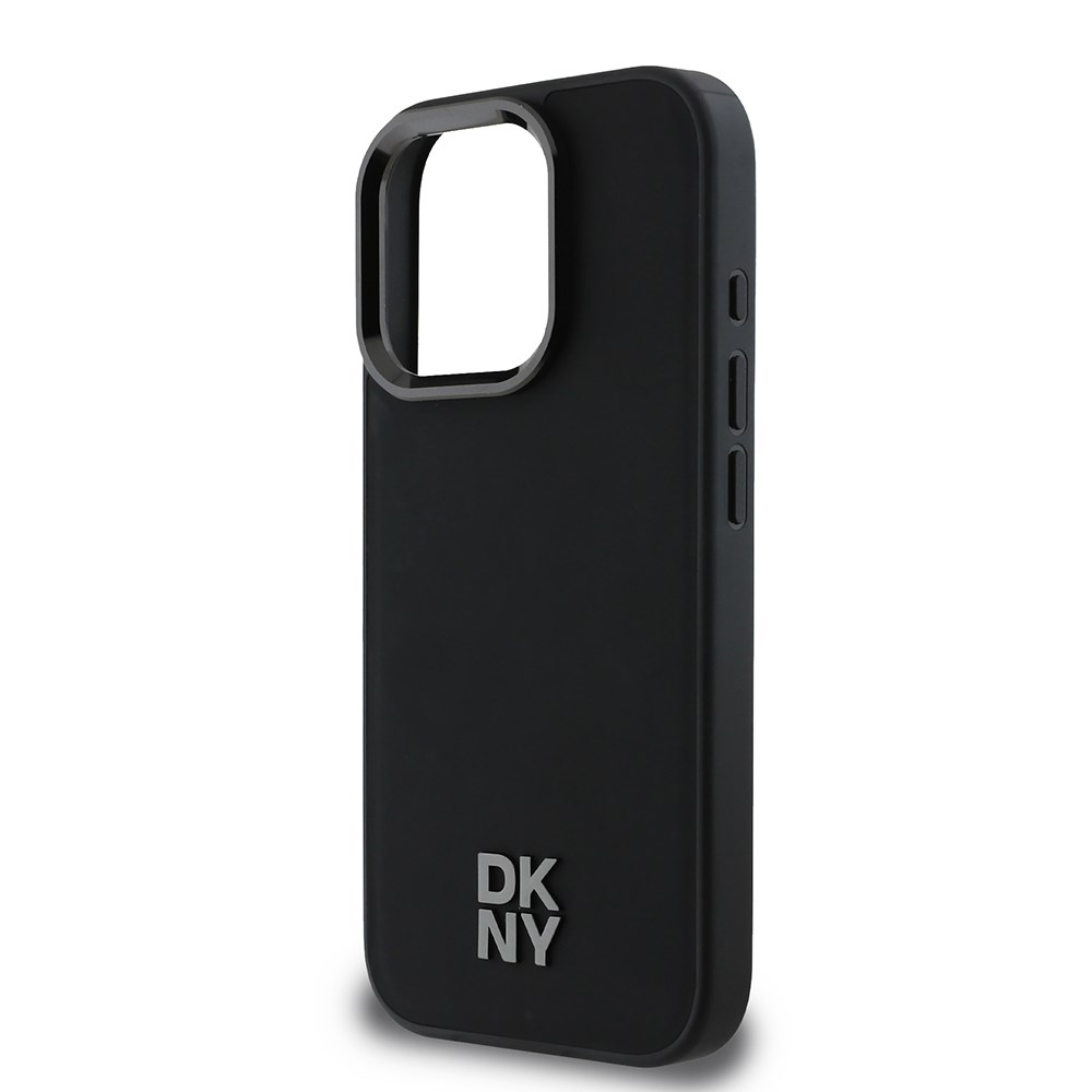 Apple iPhone 16 Pro Max Kılıf DKNY Orjinal Lisanslı M-safe Şarj Özellikli Metal Logolu PU Deri Plain Kapak