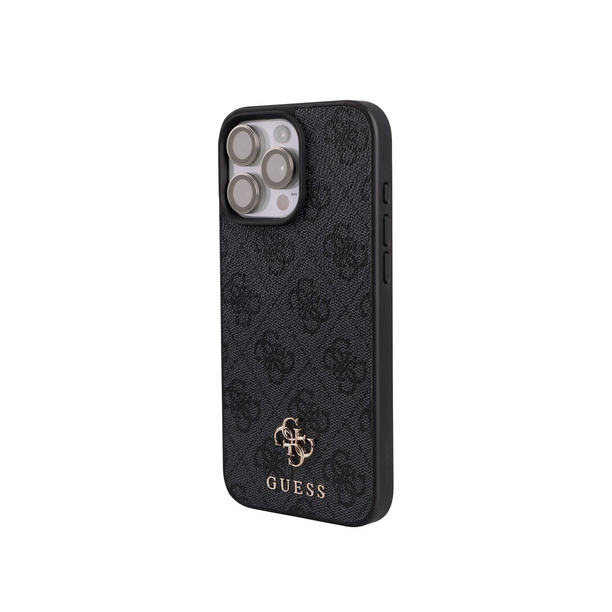 Apple iPhone 16 Pro Max Kılıf Guess Orjinal Lisanslı M-safe Şarj Özellikli 4G Metal Büyük Logolu Kartlıklı Kapak