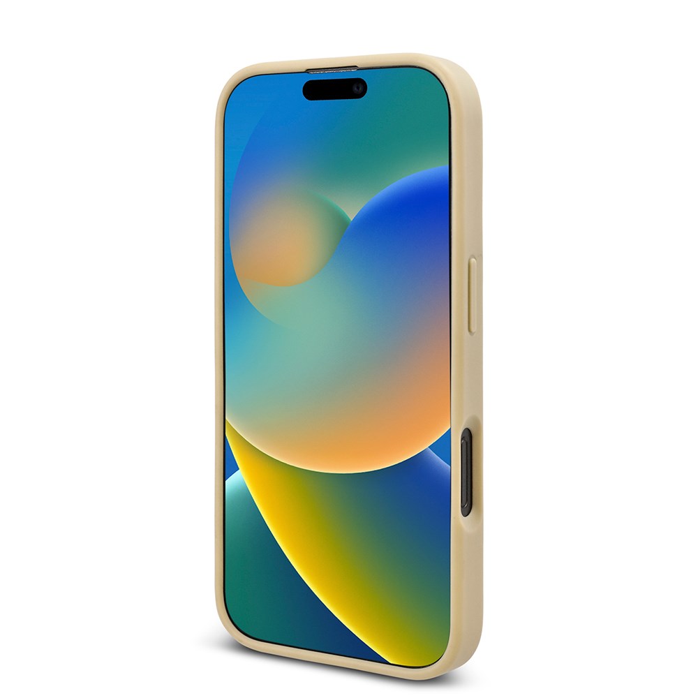 Apple iPhone 16 Pro Max Kılıf Guess Orjinal Lisanslı Taşlı Arka Yüzey Üçgen Logolu Kapak