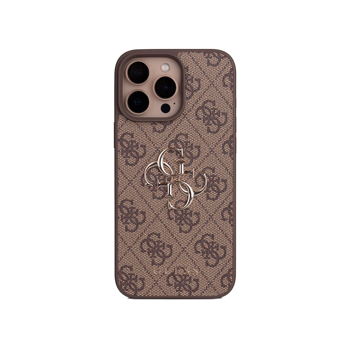 Apple iPhone 16 Pro Max Kılıf Guess Orjinal Lisanslı PU Deri 4G Büyük Metal Logolu Çapraz Vücut Askılı Kapak
