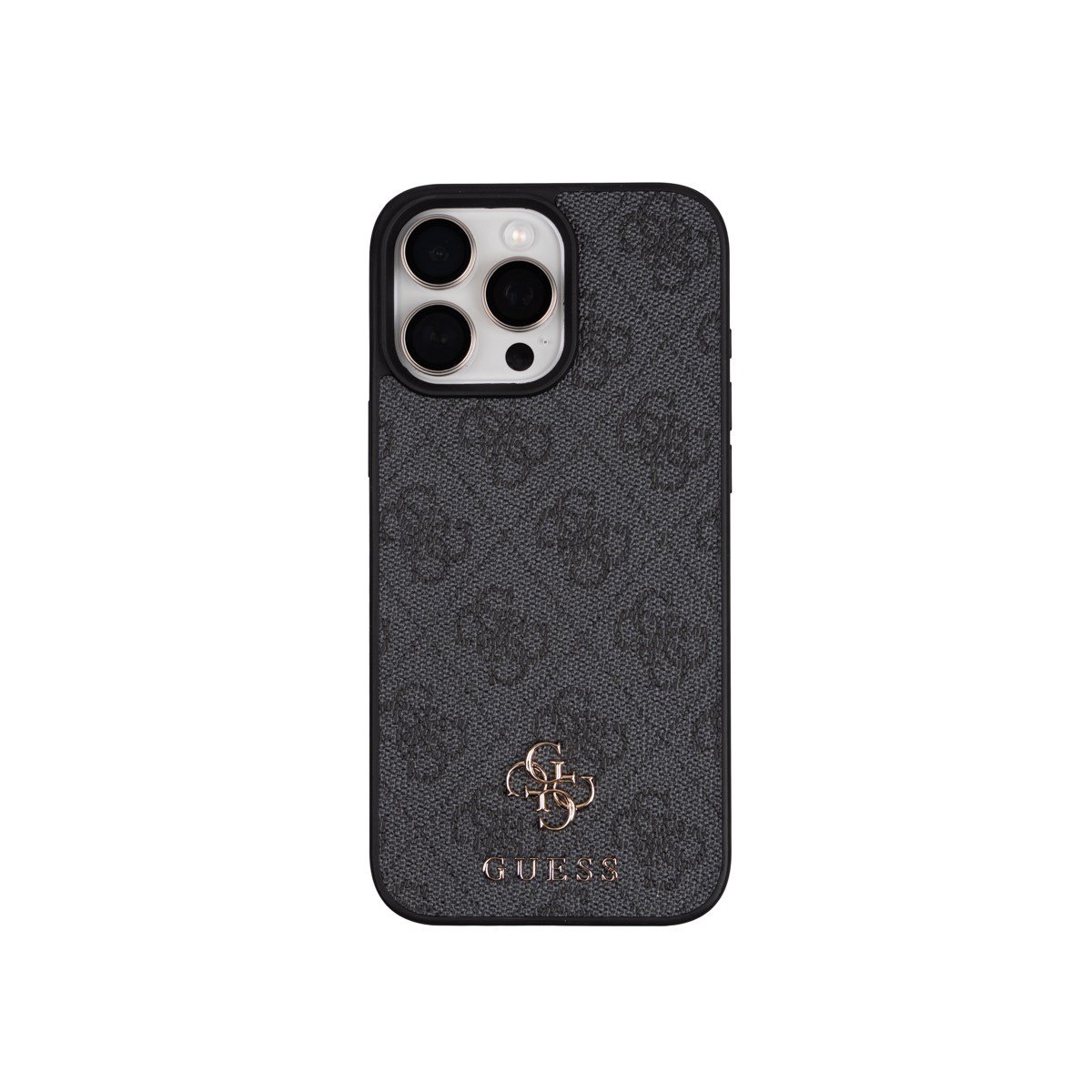 Apple iPhone 16 Pro Max Kılıf Guess Orjinal Lisanslı M-safe Şarj Özellikli 4G Metal Büyük Logolu Kartlıklı Kapak