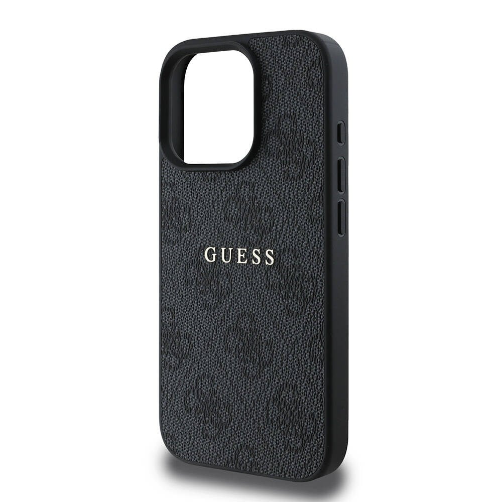 Apple iPhone 16 Pro Max Kılıf Guess Orjinal Lisanslı M-safe Şarj Özellikli 4G Desenli Yazı Logolu Kapak