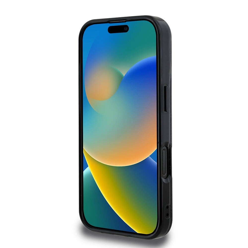 Apple iPhone 16 Pro Max Kılıf Lacoste Orjinal Lisanslı M-safe Şarj Özellikli IML Baskılı Gümüş Timsah Logolu Monogram Kapak
