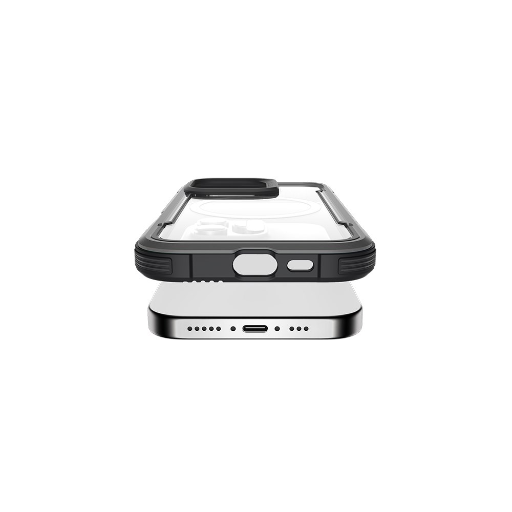 Apple iPhone 16 Pro Max Kılıf M-safe Şarj Özellikli Airbagli Raptic Shield Serisi Şeffaf Arka Yüzey Kapak