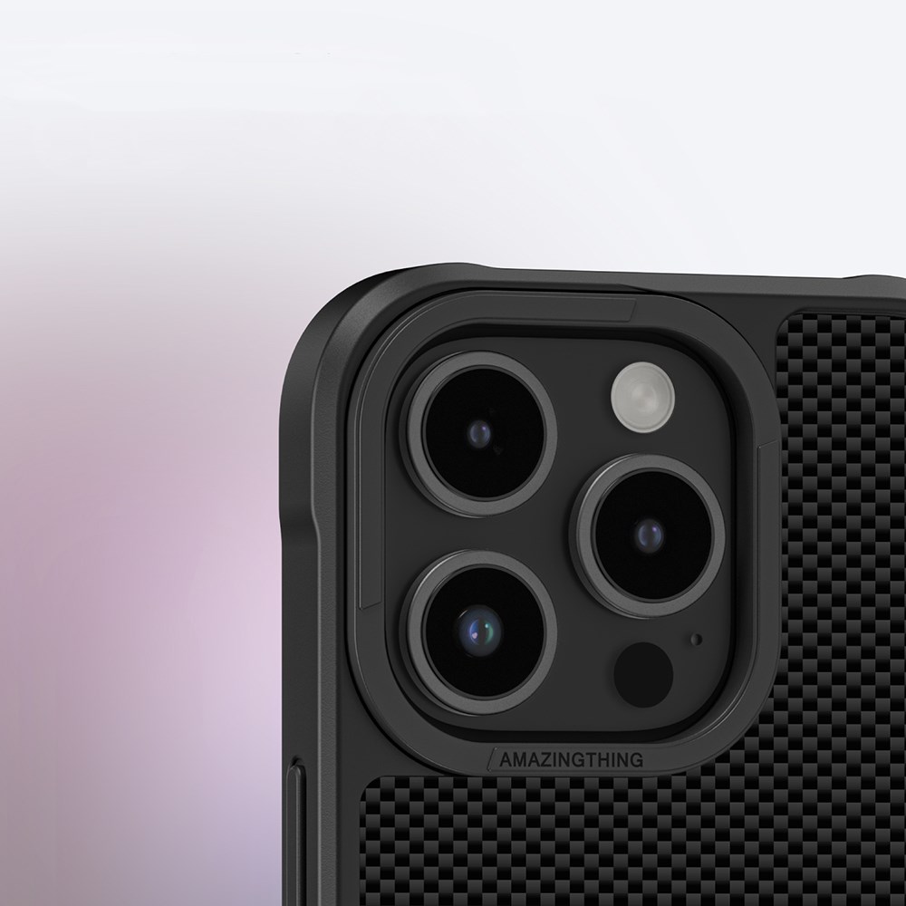 Apple iPhone 16 Pro Max Kılıf M-safe Şarj Özellikli 600D Aramid Fiber Amazingthing Titan Max Serisi Kapak