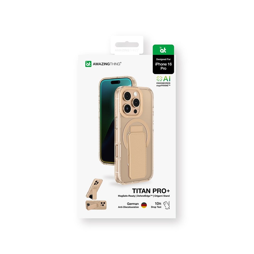 Apple iPhone 16 Pro Max Kılıf M-safe Şarj Özellikli Standlı Amazingthing Titan Pro Plus Kapak