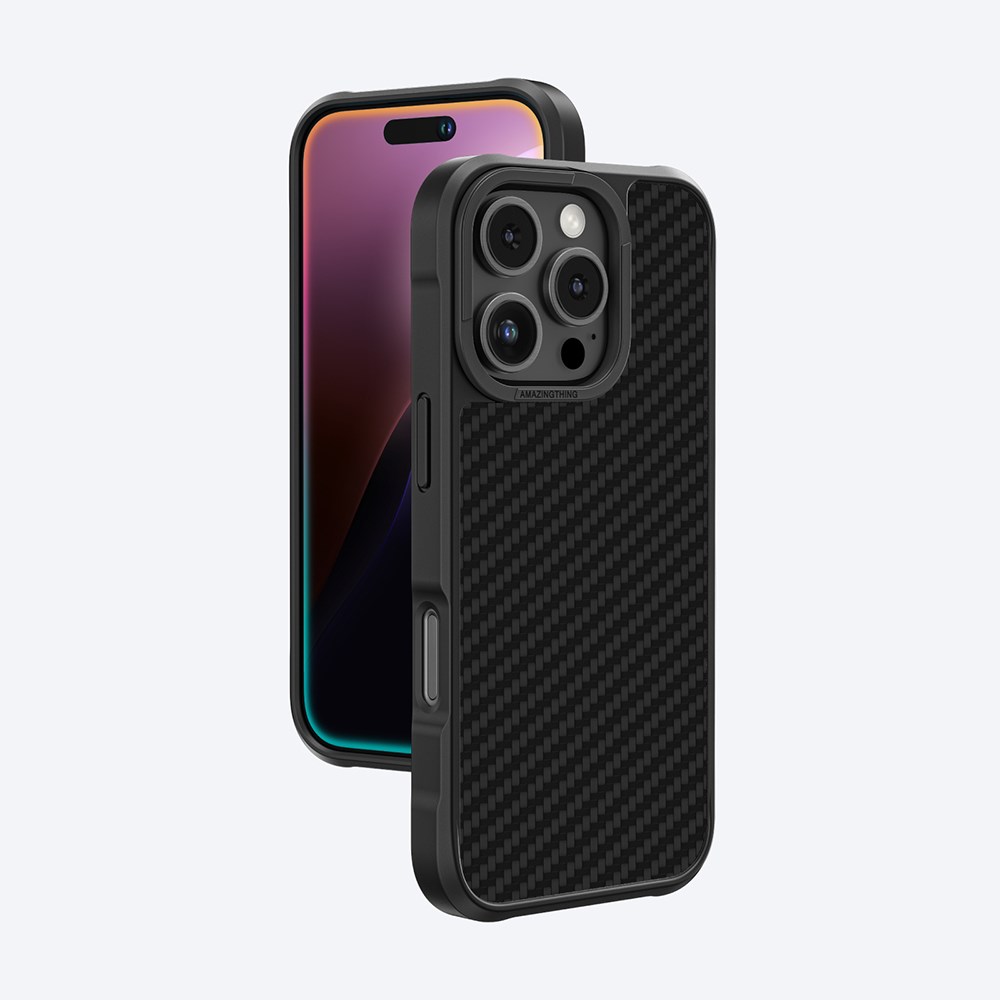 Apple iPhone 16 Pro Max Kılıf M-safe Şarj Özellikli 1500D Aramid Fiber Amazingthing Titan Max Serisi Kapak