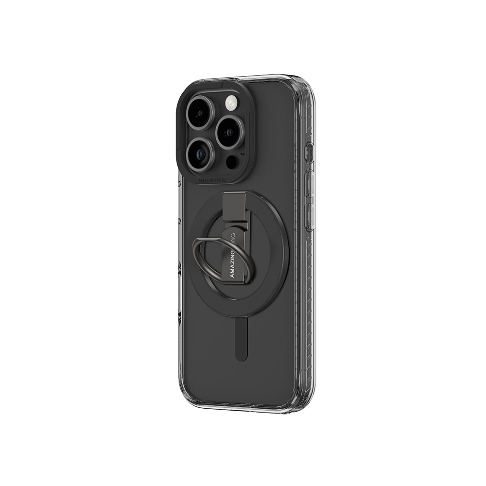 Apple iPhone 16 Pro Max Kılıf M-safe Şarj Özellikli Yüzük Standlı Amazingthing Titan Pro Serisi Kapak