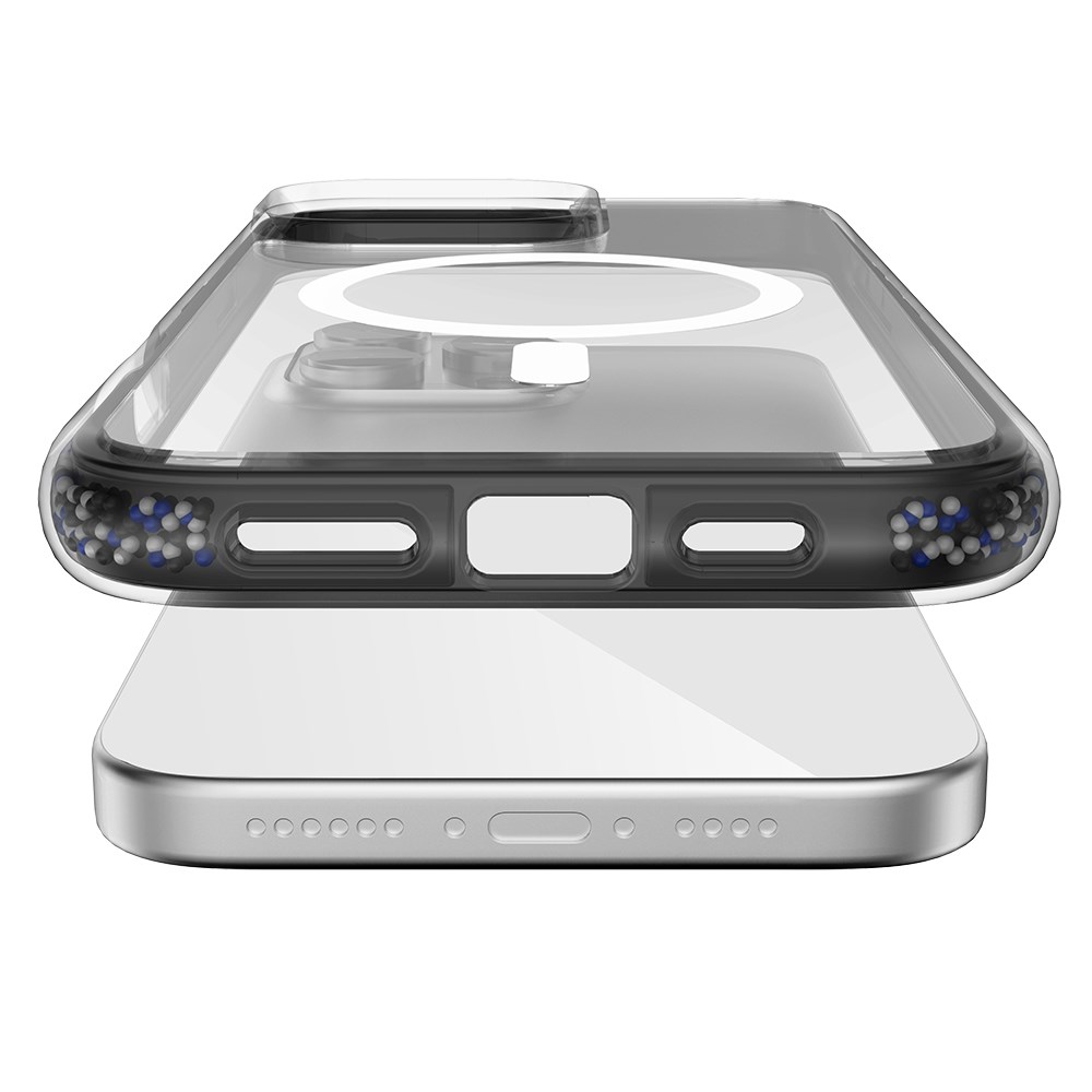 Apple iPhone 16 Pro Max Kılıf M-safe Şarj Özellikli Raptic AirJoy Serisi Boncuk Tasarımlı Şeffaf Kapak