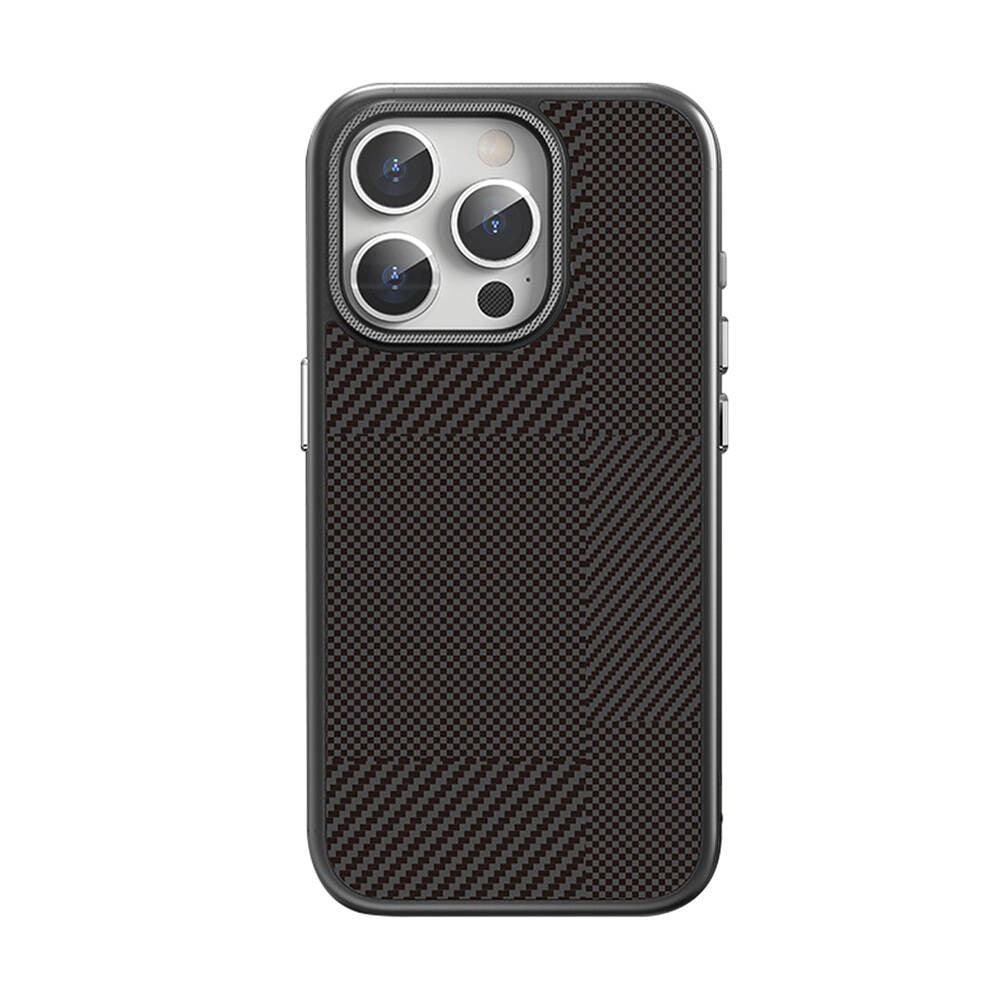 Apple iPhone 16 Pro Max Kılıf M-safe Şarj Özellikli Karbon Fiber Desenli Mutural Montage Kapak