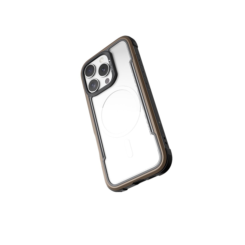 Apple iPhone 16 Pro Max Kılıf M-safe Şarj Özellikli Raptic Air Serisi Airbag Tasarımlı Metal Köşelikli Şeffaf Kapak
