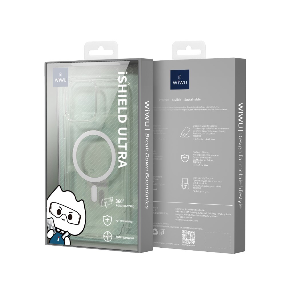 Apple iPhone 16 Pro Max Kılıf M-safe Şarj Özellikli Wiwu YXK-207 Invisible Pro Sert PC Kapak