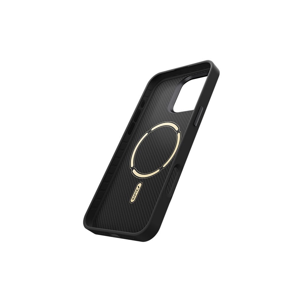 Apple iPhone 16 Pro Max Kılıf M-safe Şarj Özellikli 600D Metal Kamera Çerçeveli Raptic Aramid Fiber Serisi Kapak