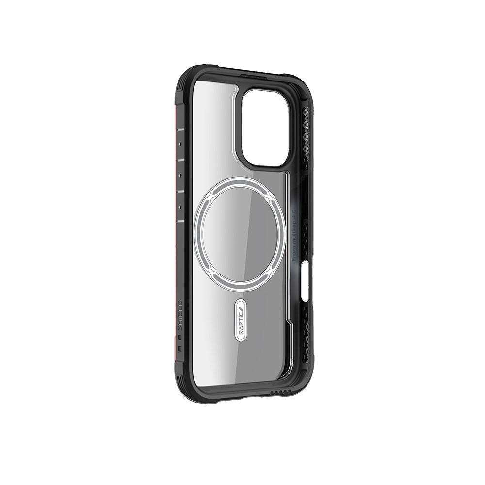Apple iPhone 16 Pro Max Kılıf M-safe Şarj Özellikli Airbagli Raptic Shield Serisi Şeffaf Arka Yüzey Kapak