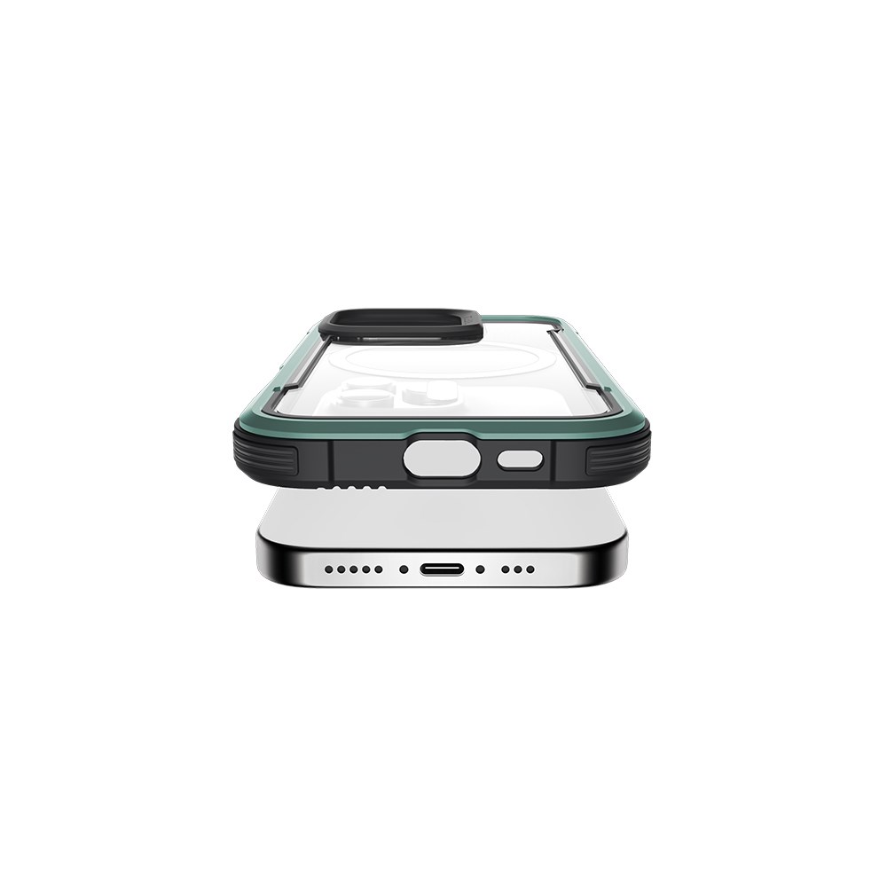 Apple iPhone 16 Pro Max Kılıf M-safe Şarj Özellikli Airbagli Raptic Shield Serisi Şeffaf Arka Yüzey Kapak