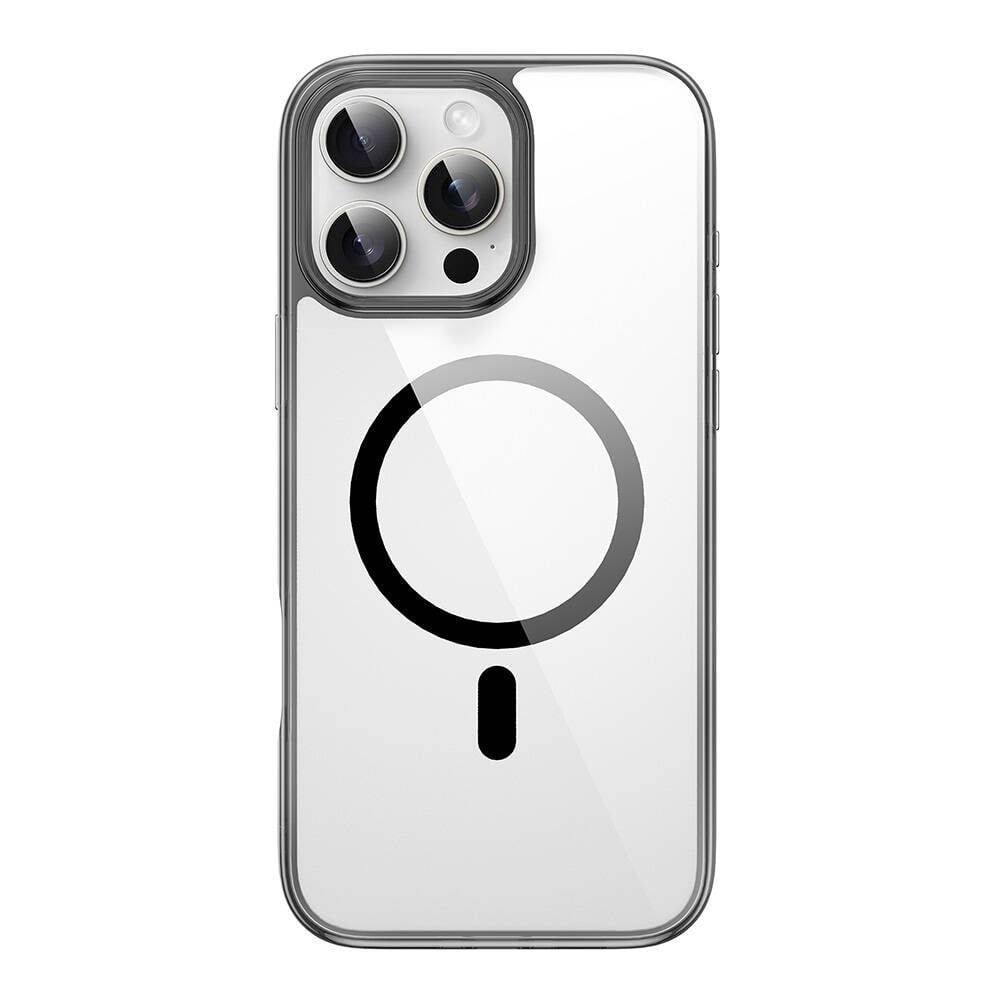 Apple iPhone 16 Pro Max Kılıf Wiwu MCC-101 iShield Pro Serisi M-safe Şarj Özellikli Crystal Sert PC Kapak