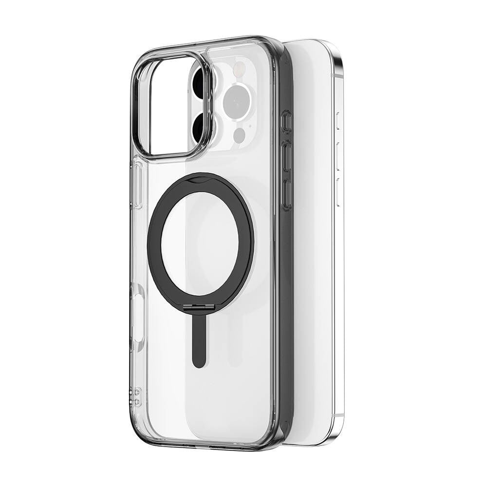 Apple iPhone 16 Pro Max Kılıf Wiwu MCC-201 iShield Ultra Serisi M-safe Şarj Özellikli Standlı Crystal Sert PC Kapak