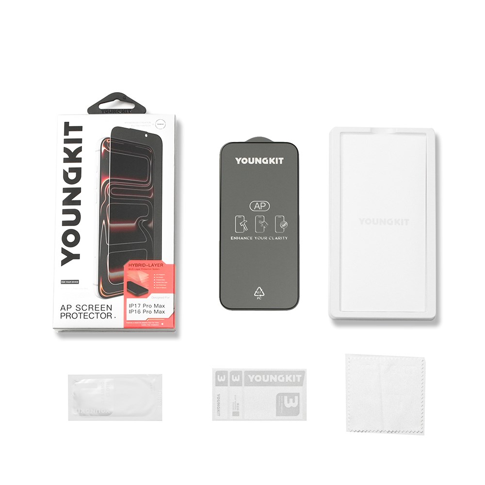 Apple iPhone 16 Pro Max Youngkit 2.5D Parmak İzi Bırakmayan 0.33mm Privacy Temperli Cam Ekran Koruyucu