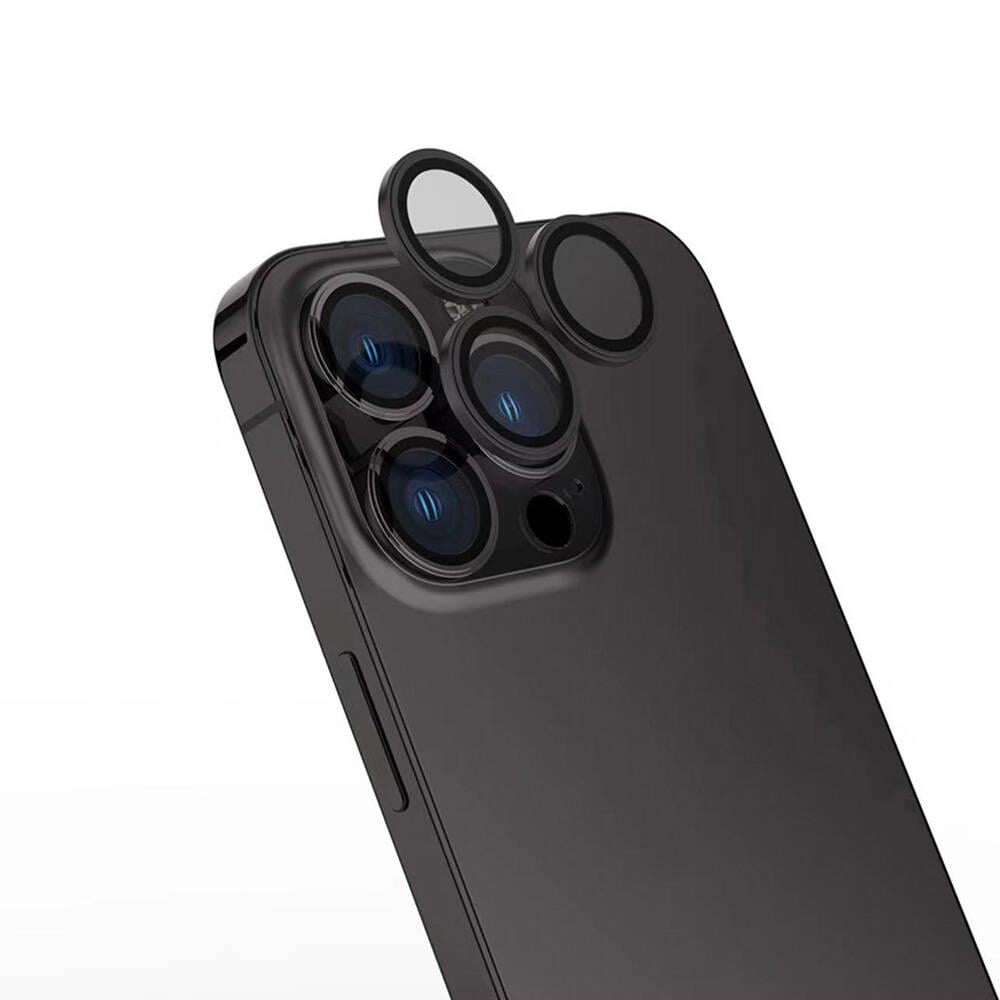 Apple iPhone 16 Pro Zore Safir CL-15 Parmak İzi Bırakmayan Anti-Reflective Kamera Lens Koruyucu