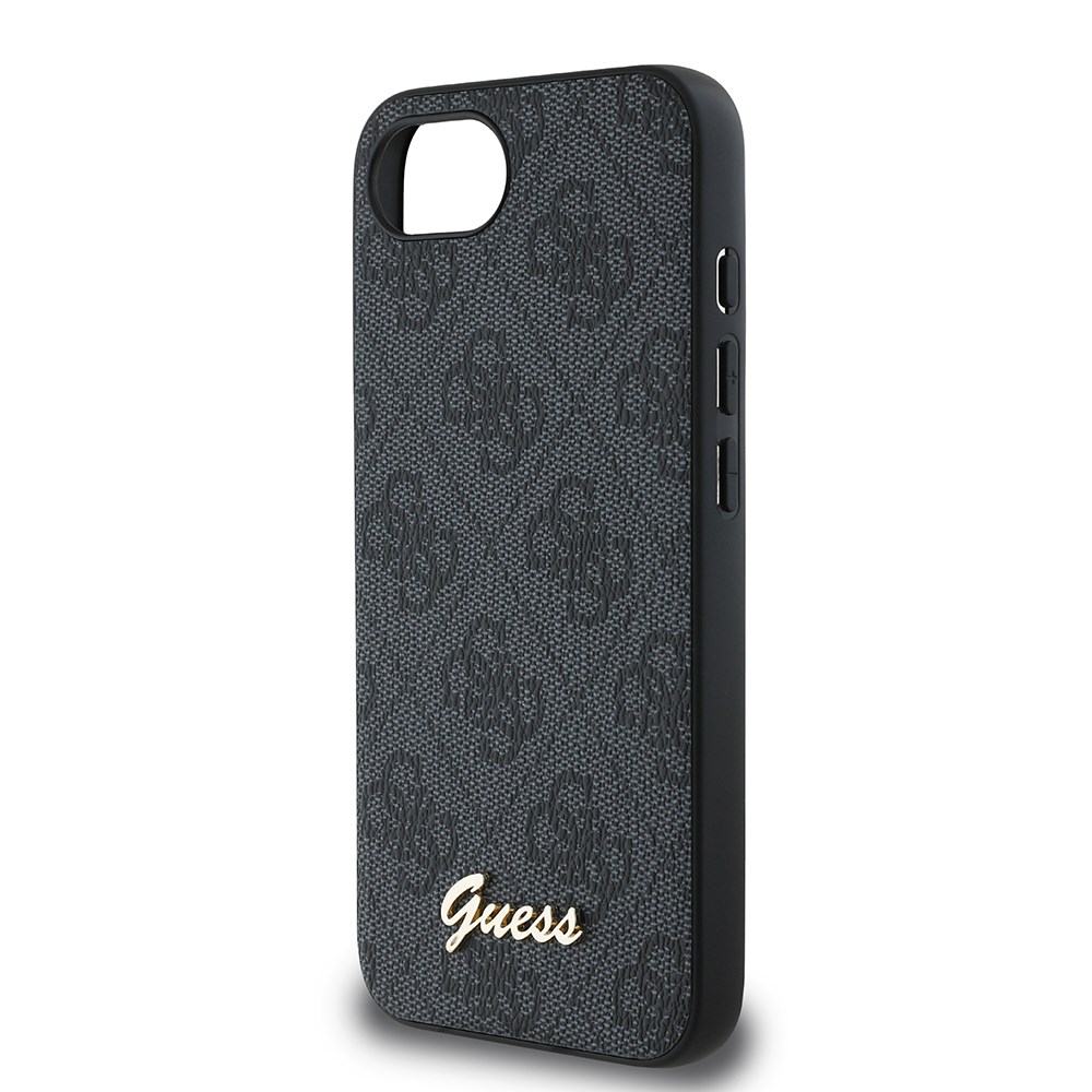 Apple iPhone 16E Kılıf Guess Orjinal Lisanslı 4G Desenli Script Metal Logolu Kapak