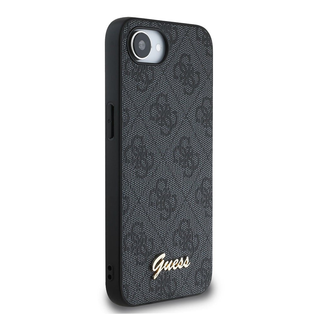 Apple iPhone 16E Kılıf Guess Orjinal Lisanslı 4G Desenli Script Metal Logolu Kapak