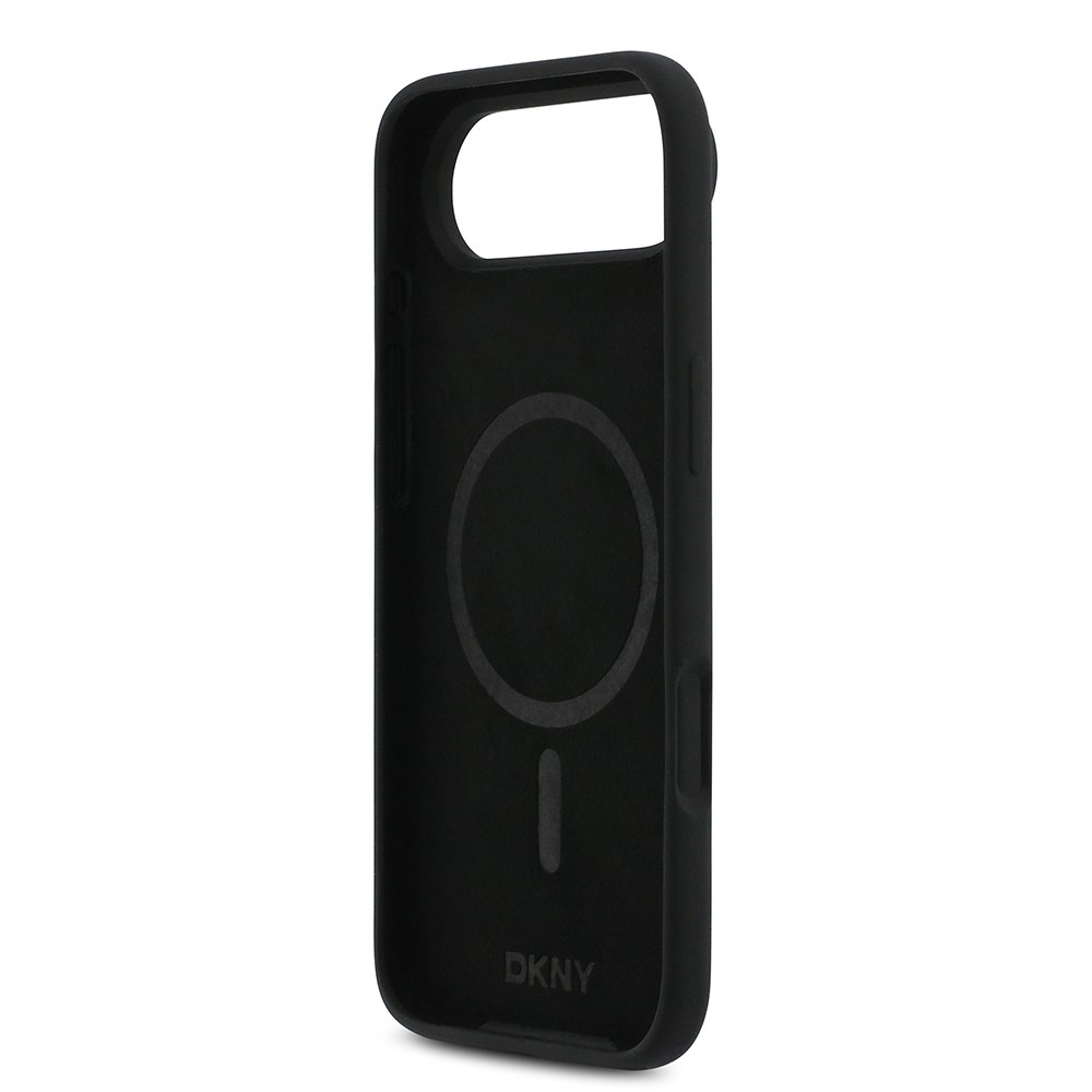 Apple iPhone 17 Air Kılıf DKNY Orjinal Lisanslı M-safe Şarj Özellikli Metal Logolu Silikon Kapak