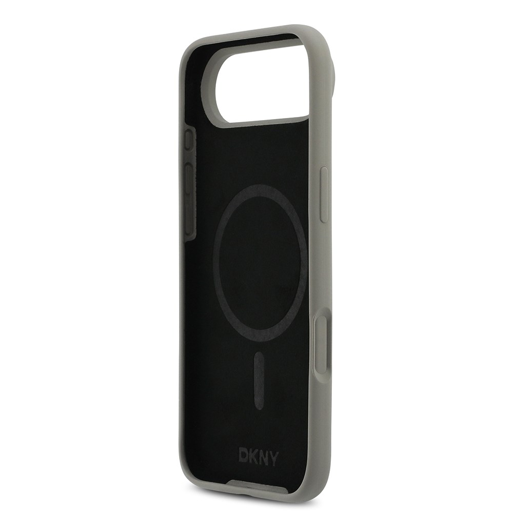 Apple iPhone 17 Air Kılıf DKNY Orjinal Lisanslı M-safe Şarj Özellikli Metal Logolu Silikon Kapak