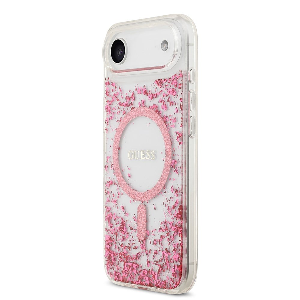 Apple iPhone 17 Air Kılıf Guess Orjinal Lisanslı M-safe Şarj Özellikli Transparan Resin Bottom Kapak