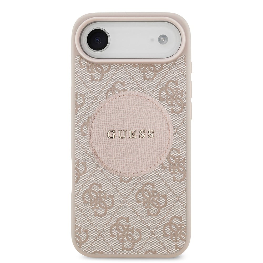 Apple iPhone 17 Air Kılıf Guess Orjinal Lisanslı M-safe Şarj Özellikli Yazı Logolu Circle Classic Kapak