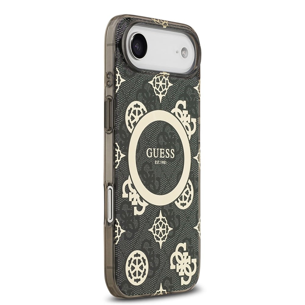 Apple iPhone 17 Air Kılıf Guess Orjinal Lisanslı M-safe Şarj Özellikli IML Peony ve 4G Desenli Klasik Logolu Kapak