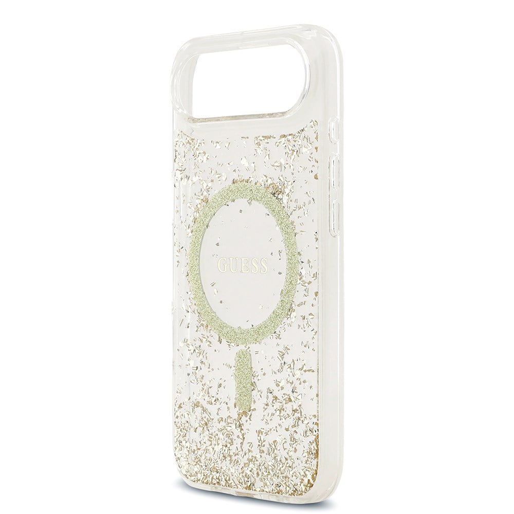Apple iPhone 17 Air Kılıf Guess Orjinal Lisanslı M-safe Şarj Özellikli Transparan Resin Bottom Kapak