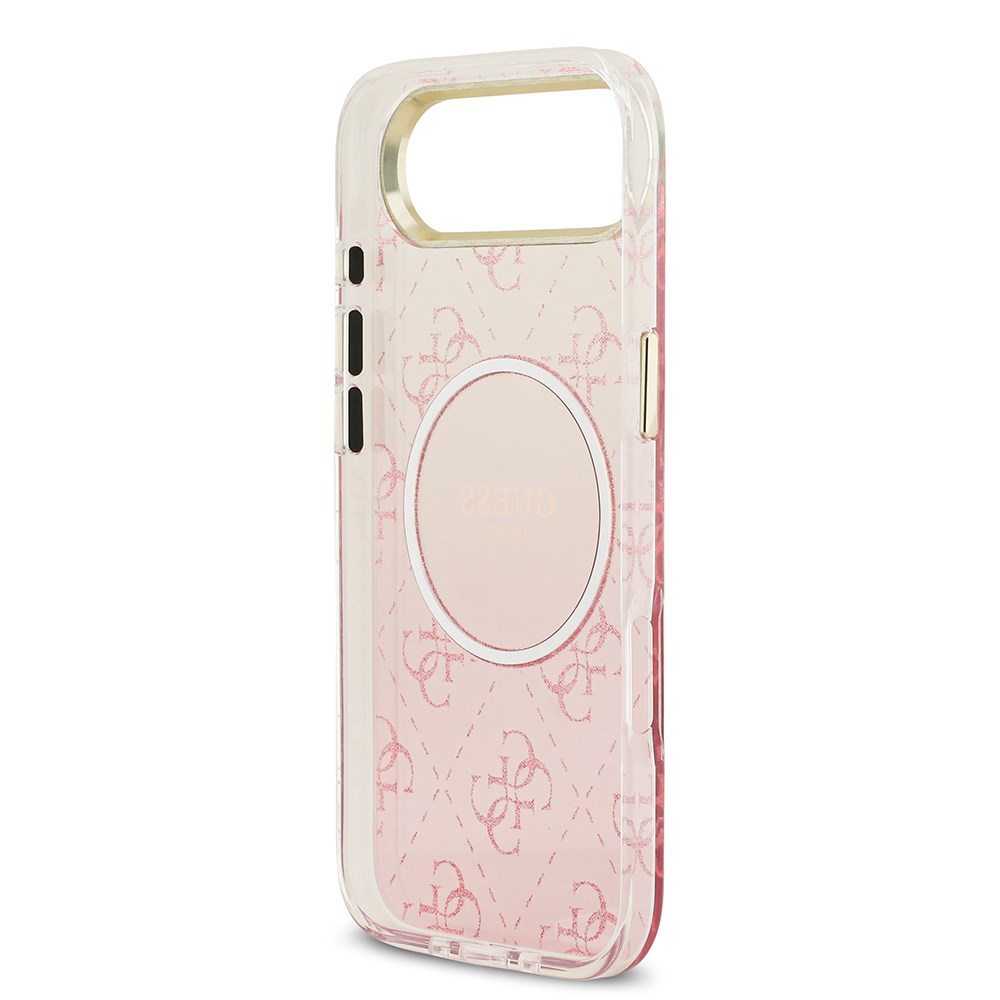 Apple iPhone 17 Air Kılıf Guess Orjinal Lisanslı M-safe Şarj Özellikli 4G Desenli Simli Silikon Kapak