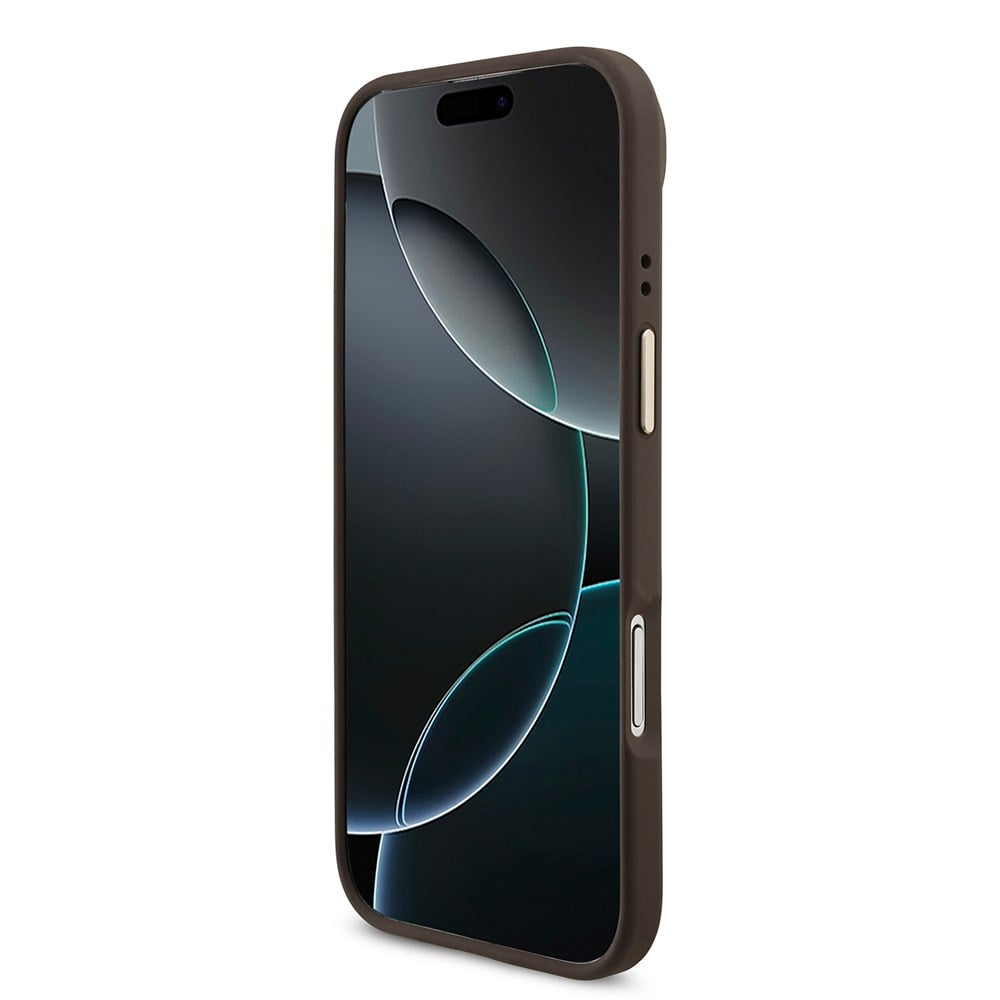 Apple iPhone 17 Air Kılıf Guess Orjinal Lisanslı Gold Metal Kamera Çerçeveli 4G Desenli Metal Büyük 4G ve Yazı Logolu Kapak