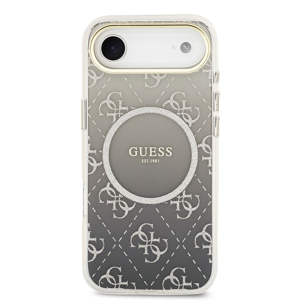 Apple iPhone 17 Air Kılıf Guess Orjinal Lisanslı M-safe Şarj Özellikli 4G Desenli Simli Silikon Kapak