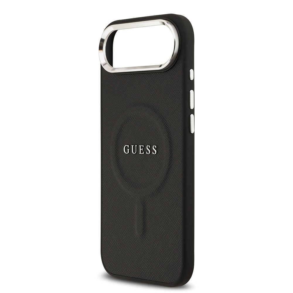 Apple iPhone 17 Air Kılıf Guess Orjinal Lisanslı M-safe Şarj Özellikli Klasik Yazı Logolu PU Deri Kapak
