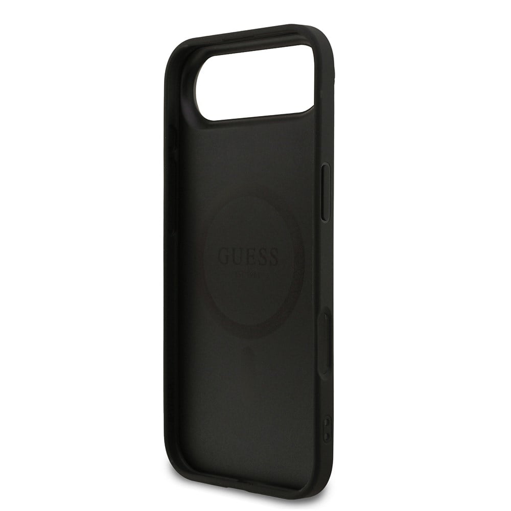 Apple iPhone 17 Air Kılıf Guess Orjinal Lisanslı M-safe Şarj Özellikli Yazı Logolu PU Deri Kapak