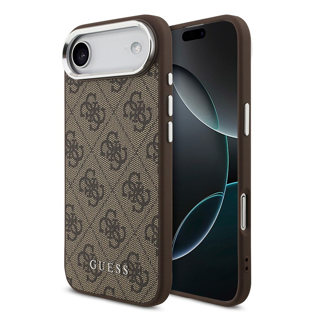 Apple iPhone 17 Air Kılıf Guess Orjinal Lisanslı M-safe Şarj Özellikli 4G Klasik Yazı Logolu Kapak