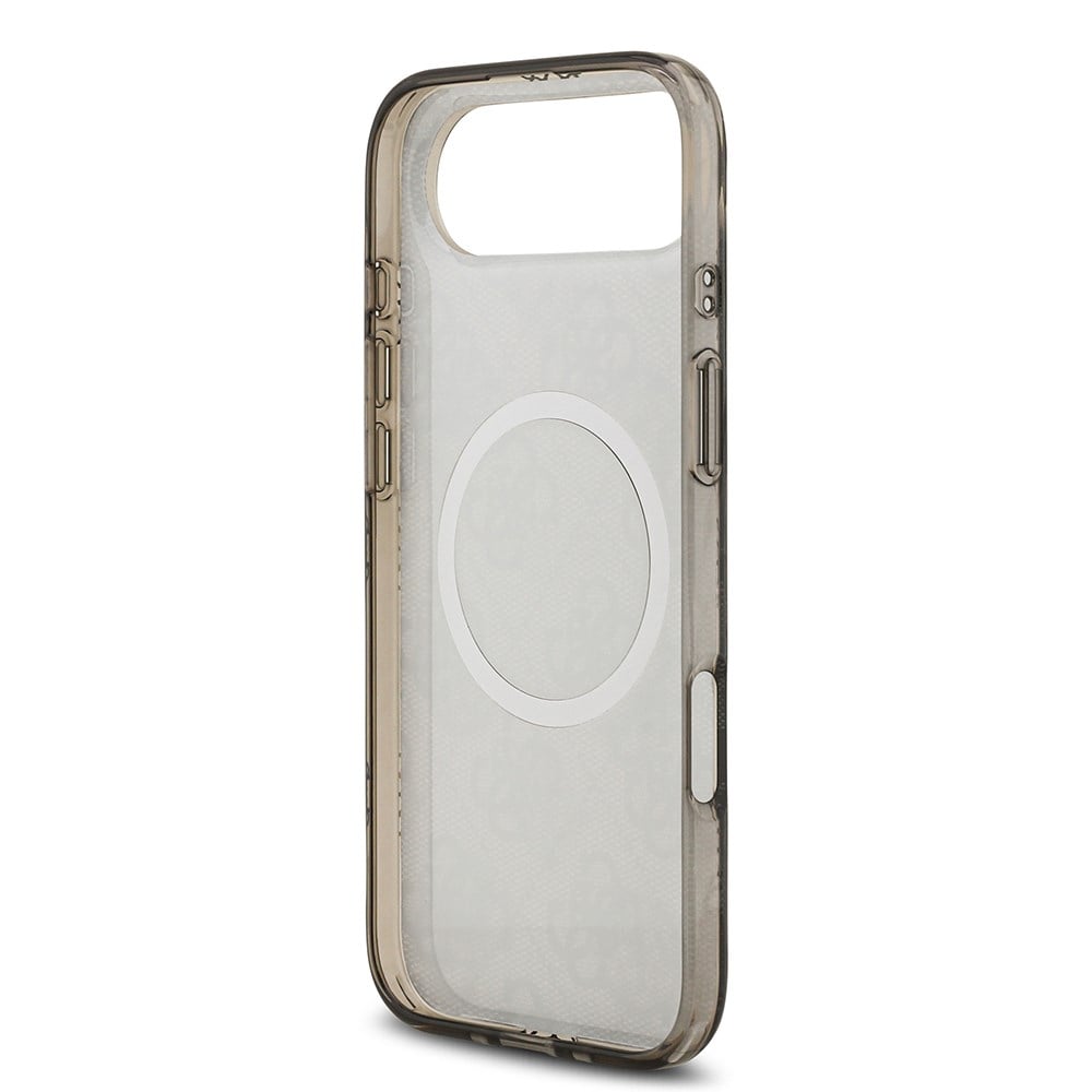 Apple iPhone 17 Air Kılıf Guess Orjinal Lisanslı M-safe Şarj Özellikli IML Peony ve 4G Desenli Klasik Logolu Kapak