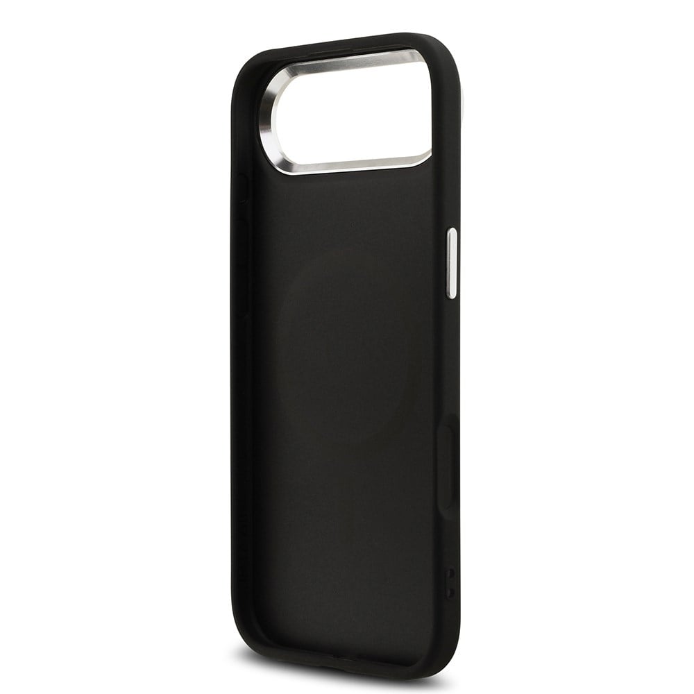 Apple iPhone 17 Air Kılıf Guess Orjinal Lisanslı M-safe Şarj Özellikli Metal Kamera Çerçeveli Üçgen Logolu Glitter Kapak