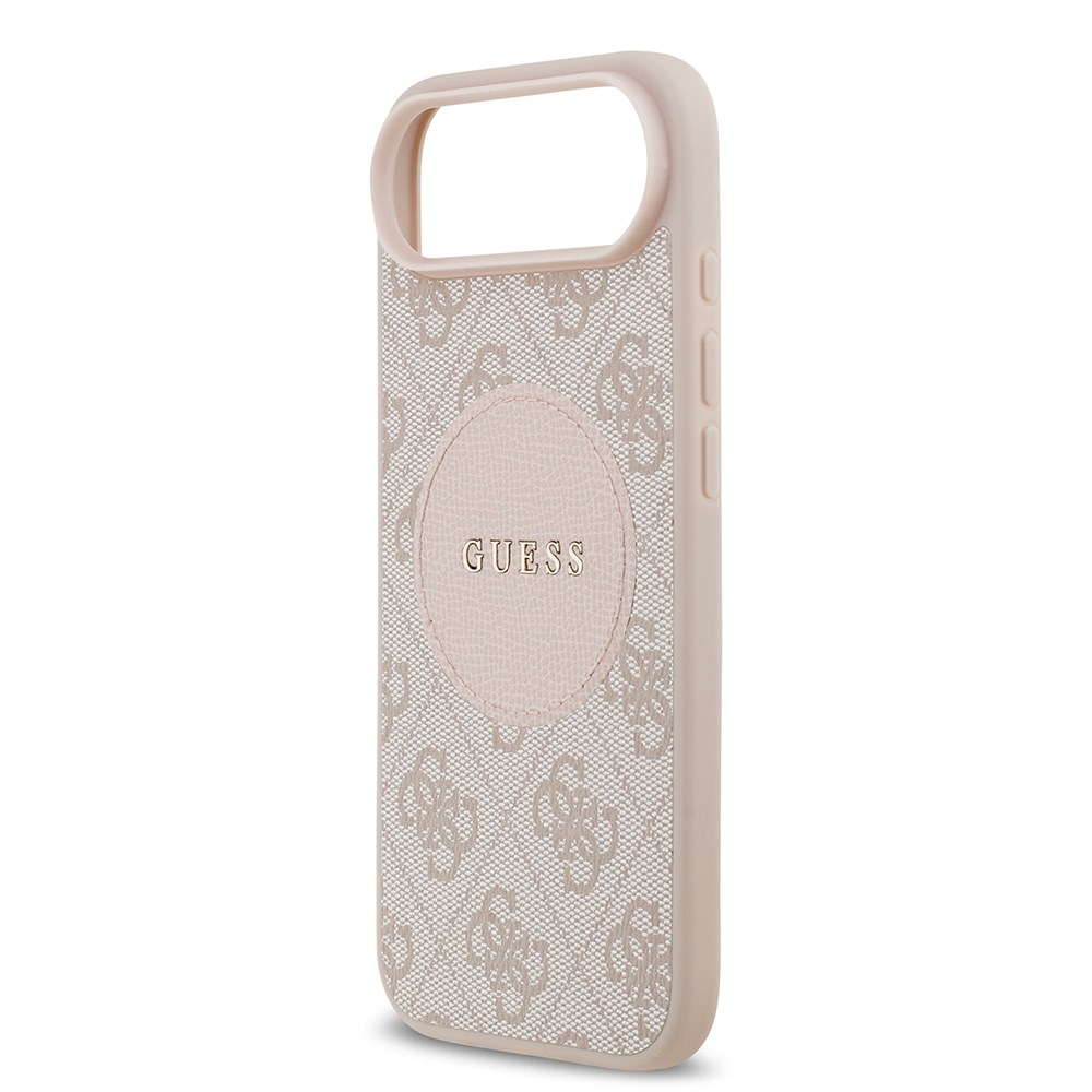 Apple iPhone 17 Air Kılıf Guess Orjinal Lisanslı M-safe Şarj Özellikli Yazı Logolu Circle Classic Kapak