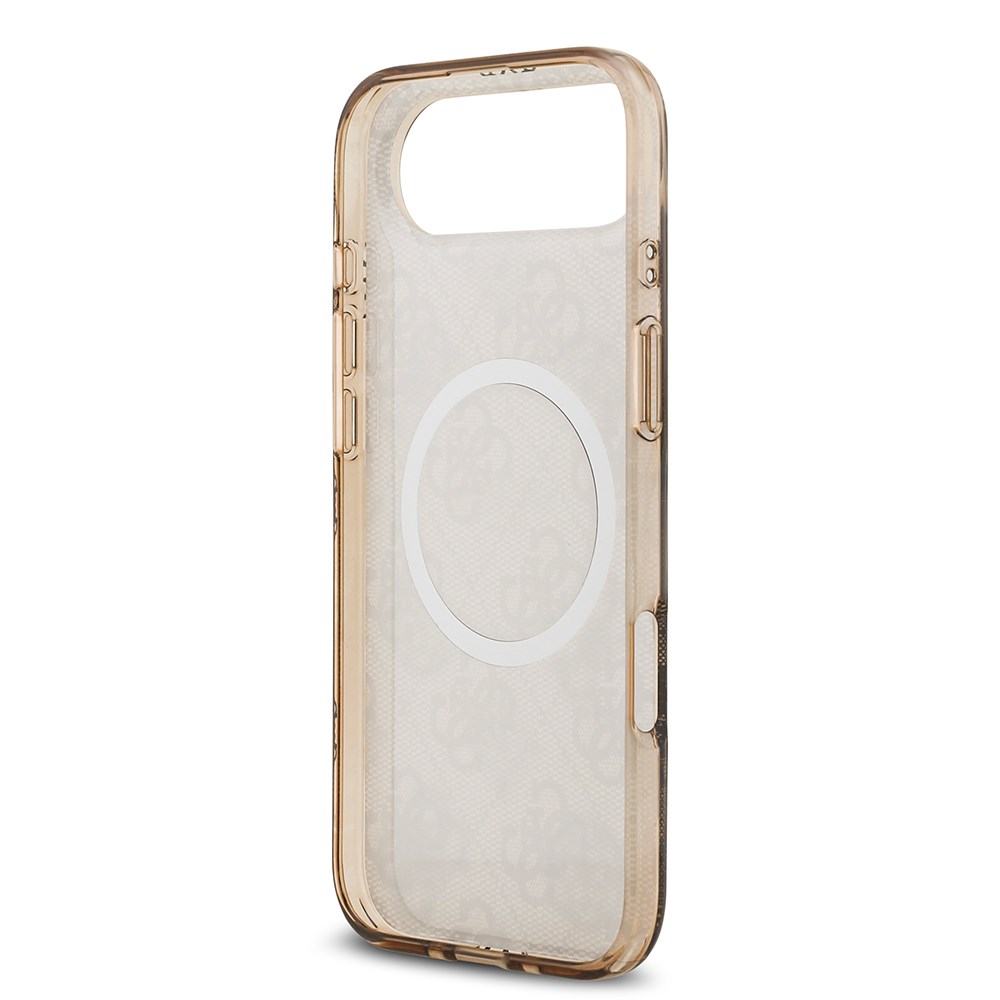 Apple iPhone 17 Air Kılıf Guess Orjinal Lisanslı M-safe Şarj Özellikli IML Peony ve 4G Desenli Klasik Logolu Kapak