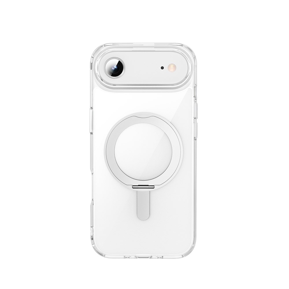 Apple iPhone 17 Air Kılıf M-safe Şarj Özellikli Wiwu MCC-201 iShield Ultra Serisi Standlı Crystal Sert PC Kapak