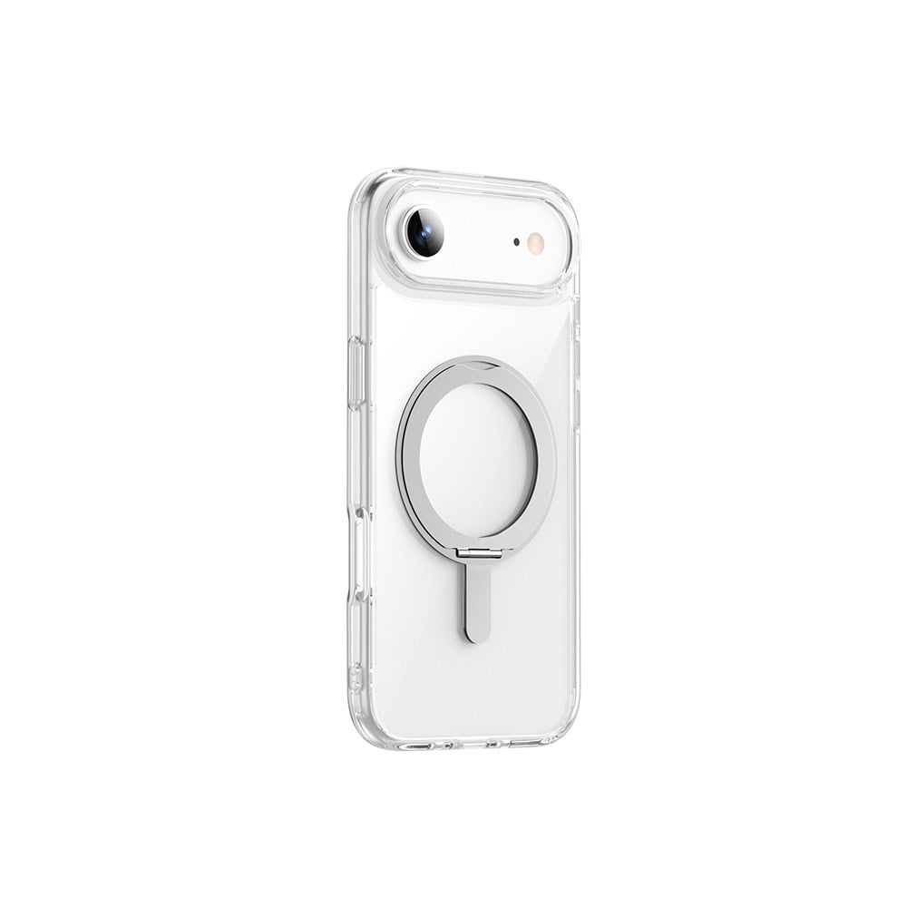 Apple iPhone 17 Air Kılıf M-safe Şarj Özellikli Wiwu MCC-201 iShield Ultra Serisi Standlı Crystal Sert PC Kapak