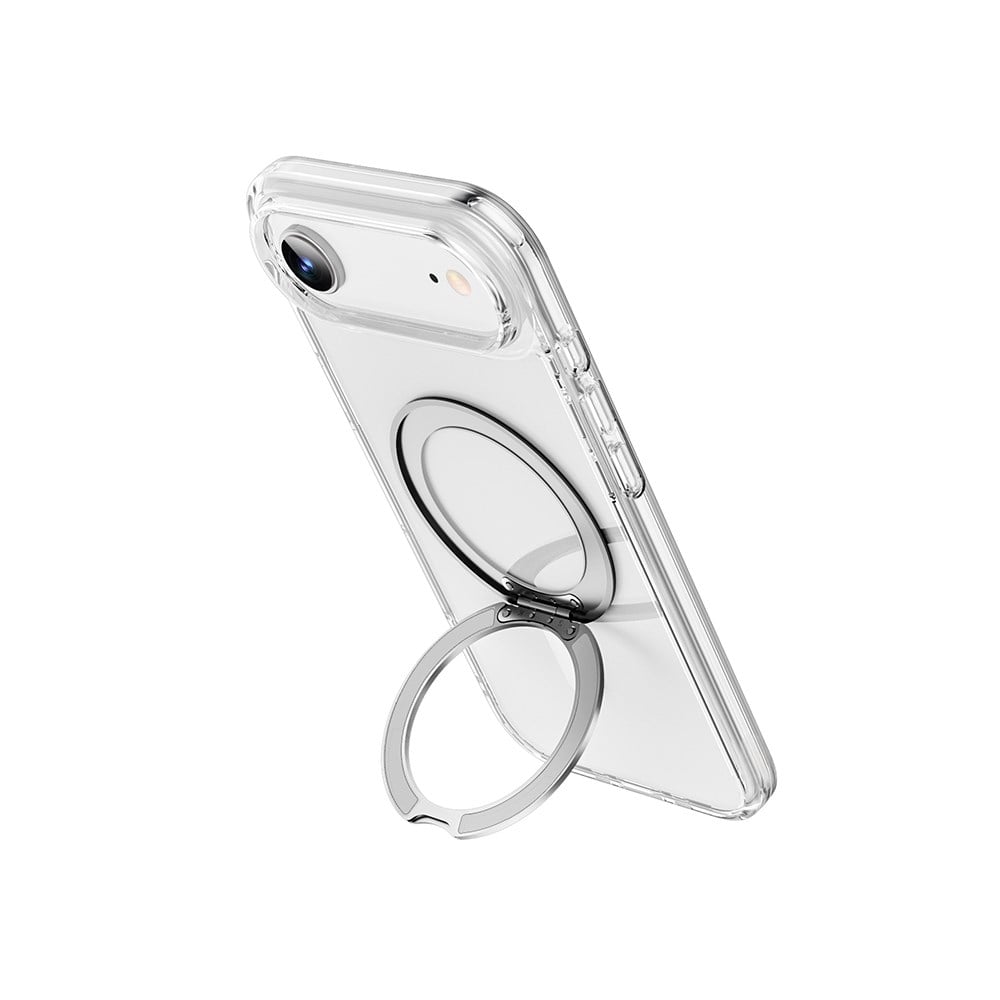 Apple iPhone 17 Air Kılıf M-safe Şarj Özellikli Wiwu MCC-201 iShield Ultra Serisi Standlı Crystal Sert PC Kapak