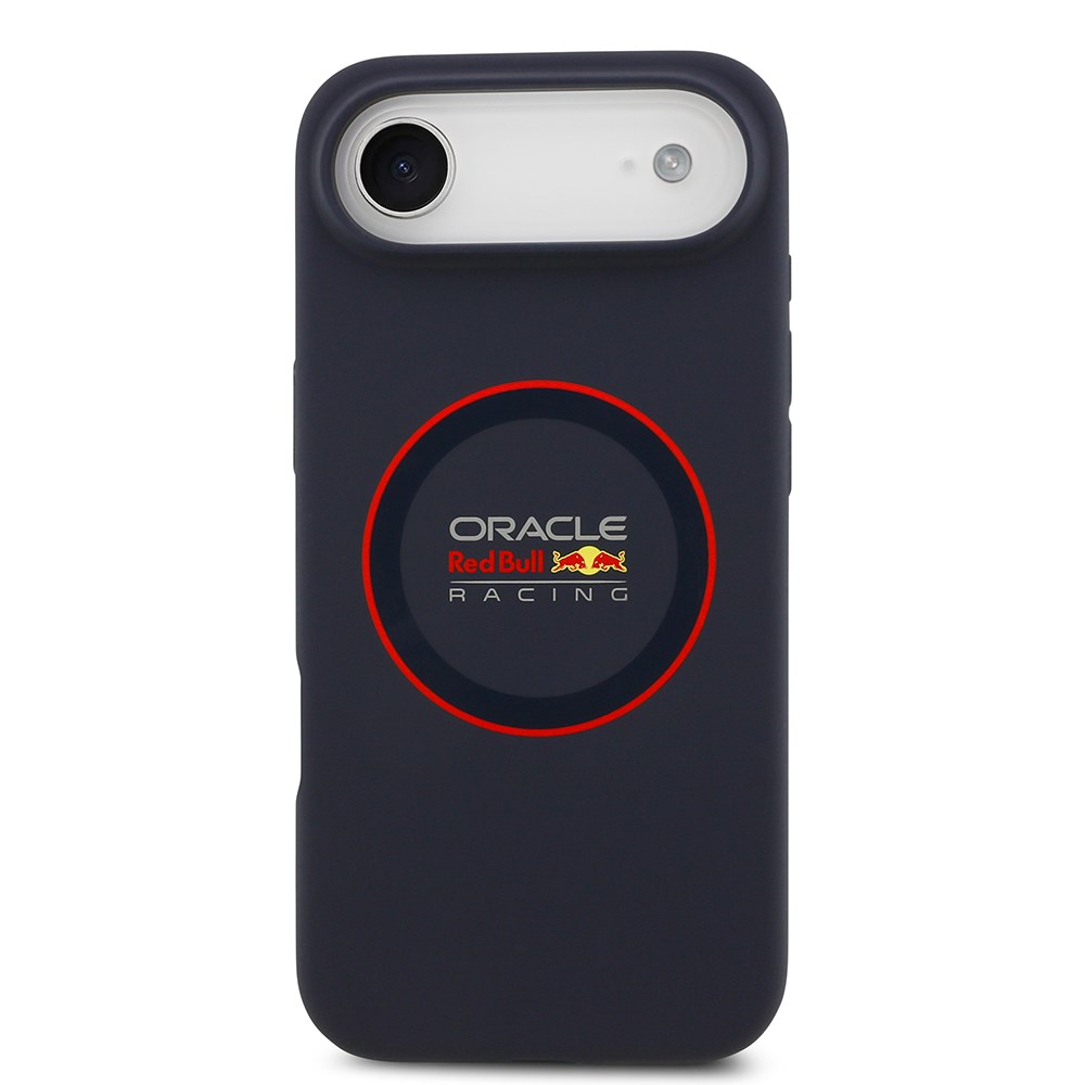 Apple iPhone 17 Air Kılıf Redbull Orjinal Lisanslı M-safe Şarj Özellikli Kırmızı Halka ve Logo Silikon Kapak