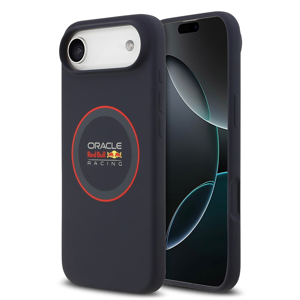 Apple iPhone 17 Air Kılıf Redbull Orjinal Lisanslı M-safe Şarj Özellikli Kırmızı Halka ve Logo Silikon Kapak